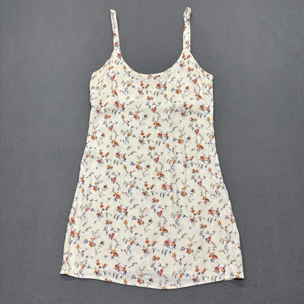 Reformation Pulglia Mini Dress Size 4 Off White Floral Feminine Dainty Romantic